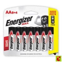 ราคา เอเนอไจเซอร์ ถ่านอัลคาไลน์ ขนาด AA แพ็ค 8+4 ก้อน (55006136280)