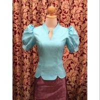 ราคา พร้อมส่งจ้า เสื้อไหมลาว รุ่นคอปีนแขนตุ๊กตามน่ารักมากๆค่ะ (7244766561)