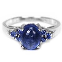 ราคา แหวนเงินแท้ 92.5 พลอยไพลินหลังเบี้ย BLUE SAPPHIRE น้ำหนัก 2.69 กะรัต สวยค่ะ ** (911385380)