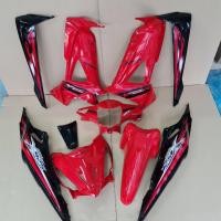 ราคา ชุดสี wave125x สีแดงดำ เฟรมรถ เวฟ100x ยกชุด10ชิ้น (10372829337)