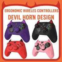 ราคา น่ารักปีศาจซิลิโคนสําหรับ Xbox Elite Wireless Controller Series 2, Kawaii Anti-Slip กันกระแทก Controller Skin Grip สําหรับ Xbox Elite Series 2 Core พร้อม Thumb Grip Caps (41905261285)