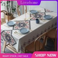 ราคา Lovehome European Exquisite Print PVC Tablecloth 2 4 6 8-Seater Rectangular Dining Table Cloth Dus (24578645188)