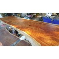 ราคา Pradoo'Siam ไม้แผ่นเดียว แผ่นไม้จริง ย120-140×ก50-55(วัดหัว-ท้าย) หนา4-5 ซม. ท๊อปโต๊ะ ไม้หน้าโต๊ะ (4515740415)