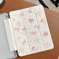 ราคา จัดส่งภายใน24ชั่วโมงเคสไอแพดGen9 Gen12ริบบิ้นสีชมพู Pro11 ที่ใส่ปากกา เคสiPad Air7/6 11 Air5 mini7 (27803608486)