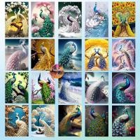 ราคา Diamond Painting 5D DIY Magnolia Peacock นกยูง ครอสติสคริสตัล 5 มิติ ปักครอสติส ภาพติดเพชร 30x40 cm (25810172949)