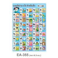 ราคา โปสเตอร์พลาสติก A4 แบบหัดอ่าน ก-ฮ EA-355 (12125277410)