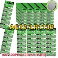 ราคา ชิ้น 100-500 AG10 LR1130 SR54 389 189 SR1130 D189 LR54 แบตเตอรี่ปุ่ม G10A SR1130SW เซลล์เหรียญ นาฬิก (48401232471)