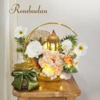 ราคา [REMBOELAN] EID HAMPERS IRON VASE| RAMADHAN EID DECORTATION FLOWERS (45306791338)