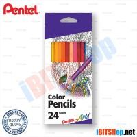 ราคา สีไม้ Pentel Arts 24 สี Colored Pencils Set 24 ของแท้ (2179460992)