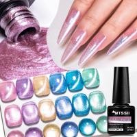 ราคา MTSSII 7ml Pearl Magnetic Gel ยาทาเล็บ Shimmer Cat Eye Gel Polish กึ่งถาวร UV Nail Art (43359259156)