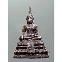 ราคา Antig Sun 1889 รูปหล่อพระมงคลบพิตรศรีอยุธยา เนื้อทองเหลืองรมดำ ไม่ทราบปีที่สร้าง ขนาดเมื่อเทียบกับเหรียญบาท (29815575144)