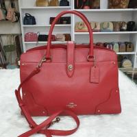 ราคา พร้อมส่ง COACH F37167 MERCER SATCHEL IN GRAIN LEATHER LV BURGUNDY (2855561744)