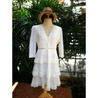 ราคา เดรสลูกไม้สีขาว วืนเทจ มือสอง (7205586054)