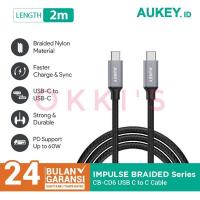 ราคา Aukey CB-CD6 2M 200CM Type C to C PD3.0 Braided Nylon (29916083326)