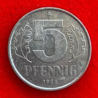 ราคา เหรียญเยอรมนีตะวันออก East Germany 5 pfennig ปี 1968 เหรียญ​ต่างประเทศ (25577122888)
