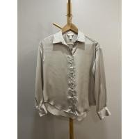 ราคา HM เสื้อเชิ้ตผ้าซาติน สีทองอมเทา xs (19755006452)