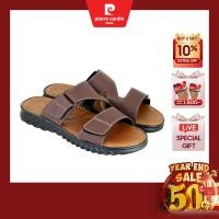 ราคา รองเท้าแตะผู้ชาย Pierre Cardin หนังสังเคราะห์คุณภาพสูง ดีไซน์นุ่มสบาย พื้นรองเท้ากันลื่น – สีน้ำตาล รุ่น 83RS166 (24029732969)