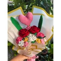 ราคา กุหลาบไหมพรม สวยๆ สวยๆ ดอกกุหลาบไหมพรม โครเชต์ ดอกใหญ่ ดอกกุหลาบถัก วาเลนไทน์ ให้คนรัก ปัจฉิม แต่งบ้าน (49305400745)