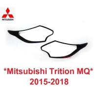 ราคา สีดำด้าน ครอบไฟหน้า Mitsubishi Triton MQ 2015-2018 มิตซูบิชิ ไทรทัน ครอบไฟ ไฟหน้า ฝาครอบหน้า แต่งไฟ มิตซู ไตตั้น ชุดแต่ง (25591742744)