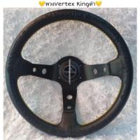 ราคา ขุดพวงมาลัยVertex King สีดำพร้อมแป้นแตรสายไฟ (13047414711)