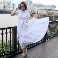 ราคา งานป้าย Vegas เดรสลูกไม้ขาว (652972920)