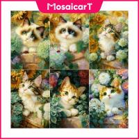 ราคา MAดอกไม้แมวน่ารัก 5D DIY ภาพวาดเพชร/ภาพสีน้ํามันดิจิตอลคริสตัลปักครอสติสเพชรโมเสคชุดเย็บปักถักร้อย Rhinestone ตกแต่งบ้าน 30x40 ซม. (40270407444)