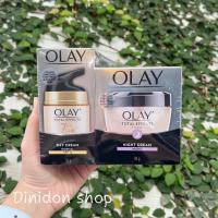 ราคา ((dinidon shop)) [เซต] Olay Total Effects Day50g. + Night Cream 50g. (42914778154)