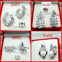 ราคา ต่างหูหุ้มทองคำขาวแท้ 18k(ทองอิตาลี่) ฝังเพชรcz แท้ (6445738655)