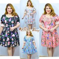 ราคา AiMiss Shopเดรสสาวอวบ ลายกระต่าย เสื้อผ้าคนอ้วน เดรสคนอ้วน (12701600829)