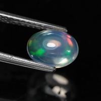 ราคา 0.80 ct พลอยแท้ พลอยดิบ โอปอล (Opal) ทรงไข่หลังเบี้ย สีเขียว สีเหลือง สีแดง และ หลายสี เอธิโอเปีย (48653845843)