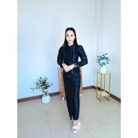 ราคา H01 เสื้อไหมลาว ชุดเช็ททรงไทยจิตรลดา ทรงคอจีน เซ็ทแขนยาว อัดผ้ากาวทั้งตัว ชุดดำ ไว้ทุกข์ พระราชพิธี (44425817498)