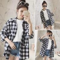 ราคา เสื้อ zaraเสื้อเชิ้ต ลายสก็อต เสื้อคลุม สาวอ้วน สาวอวบ (5681114032)