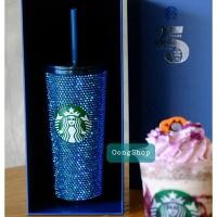 ราคา [สวยมาก!] แก้วสตาร์บัคส์ Starbucks 25th Anniversary Blue Bling Cold Cup (19694546846)