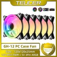 ราคา TEUCER GH-12 PC พัดลม 120 มม. ARGB พัดลมชุด Double Halo Infinite Space 4pin PWM rgb 12 ซม.พัดลมระบายความร้อน CPU (51351955478)