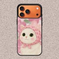 ราคา IPhone 17 16 15 14 13 12 11 Mini Plus Pro Max TPU Rubber Custom Softcase น่ารักแมวสีขาว (55756681894)