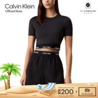 ราคา CALVIN KLEIN เสื้อครอปคอกลมแขนสั้นผู้หญิง Sport Cropped Gym T-Shirt รุ่น GWS5K144 UB1 - สีดำ (26529409130)