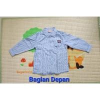 ราคา เสื้อเชิ้ตเด็ก KEMEJA / เสื้อเชิ้ตเด็กแขนยาว - Cool Baby - ลายทางแนวตั้งสีฟ้าอ่อน (PRELOVED) (29065203433)