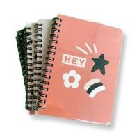 ราคา สมุดโน๊ตปกแข็งสันห่วง ขนาด A6 คละลาย สมุดจดบันทึกปกแข็ง 80 แผ่น 70 แกรม (22629296903)