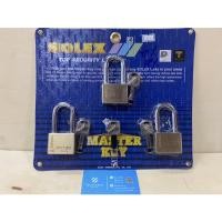 ราคา ชุดกุญแจคล้อง SOLEX MASTER KEY 3แม่กุญแจ แท้100% ขนาด40 mm ห่วงยาว (11511498908)