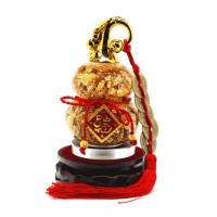 ราคา น้ำเต้าดูดทรัพย์ ทองคำเปลวในน้ำมัน แขวนเหรียญจีนโบราณ 5เหรียญ พร้อมฐานและกล่องผ้า (18586000025)