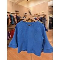 ราคา เสื้อผ้าฝ้ายสีฟ้าเข้มเเขนกระดิ่ง (26420090173)