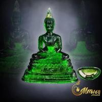 ราคา ประกันแท้ พระแก้วมรกต เนื้อแก้วสีเขียว บล็อกนิยม (JAPAN) ออกในงานฉลอง พิธีเสก 25 ศตวรรษ ปี 2500 ฐานอุดปูนขาว (42223194810)