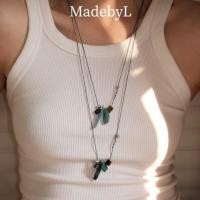 ราคา Original Handmade หินธรรมชาติ Drawstring เสื้อกันหนาว Choker Niche อเนกประสงค์ปรับสร้อยคอ Unisex (29329103003)
