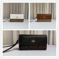 ราคา พร้อมส่ง แท้ 100% New Coach กระเป๋าสตางค์ รุ่น FOLDOVER WRISTLET IN SIGNATURE CANVAS (COACH F78229) (3049248545)