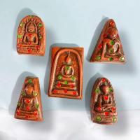 ราคา ชุดพระสมเด็จเบญจภาคี หลังตราครุฑเนื้อผงประดับ สมเด็จกรุวังนา (27576157548)