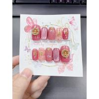 ราคา เล็บปลอมสำเร็จรูป สีชมพูกากเพชรอะไหล่ชาแนลเพชรสวยมาก ฟรีกาวตะไบ (18602606583)