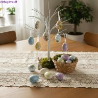 ราคา VINTAGEVAULT 12PCS ตกแต่งไข่อีสเตอร์, ไข่พลาสติก Happy Easter Party บรรยากาศ, ของขวัญปาร์ตี้อุปกรณ์ตกแต่งฉากอีสเตอร์ไข่แขวนไข่อีสเตอร์ห้องนั่งเล่นที่บ้าน (54255671087)