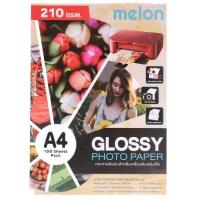 ราคา กระดาษโฟโต้ MELON PHOTO GLOSSY ขนาด 210 แกรม 100แผ่น สำหรับเครื่องพิมพ์อิงค์เจ็ท (1894675146)