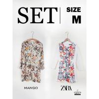 ราคา ( ยกเซ็ทราคาพิเศษ ) เดรสกระโปรงสั้น 2ตัว สำหรับ ไซส์ XS แบร์น MANGO & ZARA งานแท้ สภาพดี (42367919951)