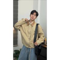 ราคา Gali.Stu เสื้อแจ็คเก็ตสีกากีปกหนัง, ปลอกคอเปิดลงแบบตรง, วัสดุสีกากีสองชั้น, มีซิปและกระดุม, สไตล์เกาหลี (50154719360)